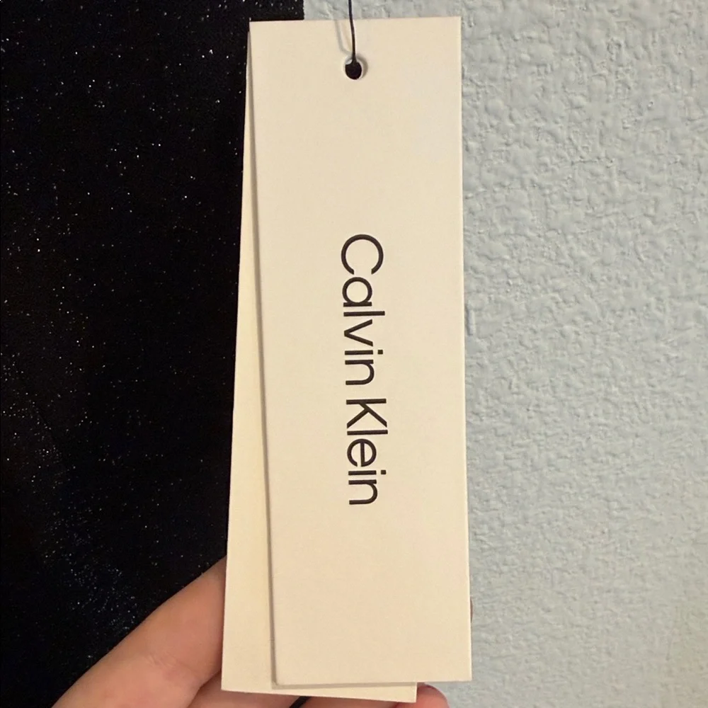 Calvin Klein Black Sparkle Midi Dress - Picture 2 of 7